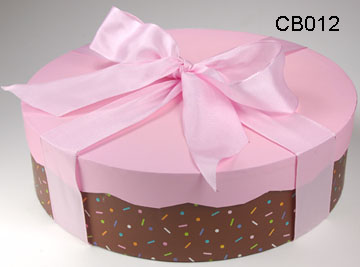 Dekorative runde Pappe Cake Box mit Deckel