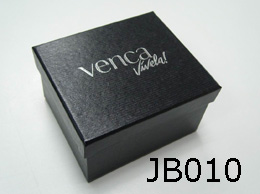 Small Cardboard Jewelry Box with Silver Logo