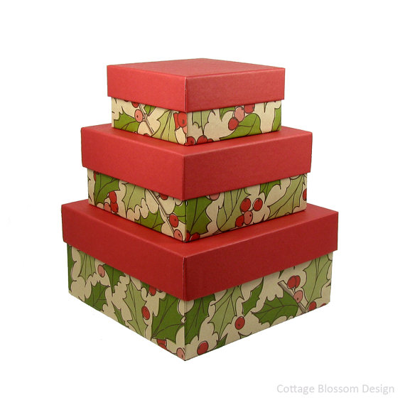 Rigid Nesting Storage paper boxes with lids