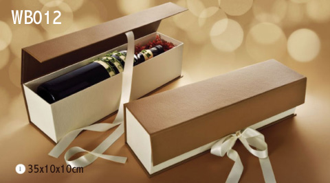 Cardboard wine gift boxes with magnetic closure with ribbons 